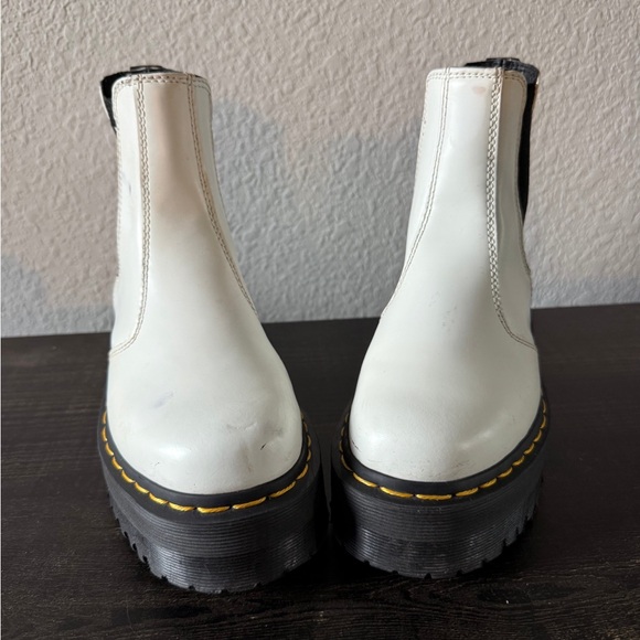 White Chelsea Quad Doc Marten Boots - Picture 5 of 6